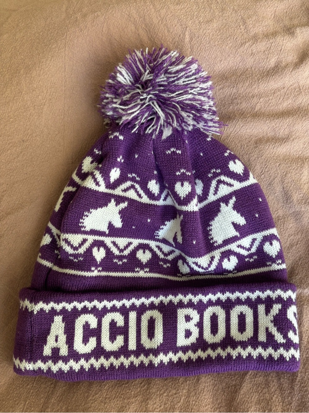 Owlcrate purple winter hat